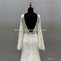 Jancember Long Sleeve Luxury Ball Gown mamaid wedding dresses